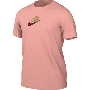 Nike Heren M Nk Sw Ss Shirt, Bleached Coral, FQ3748-697, S