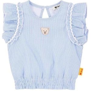 Steiff Meisjes blouse met korte mouwen, Chambray Blue, 80