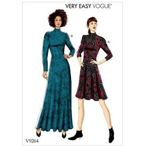 Vogue patroon Vogue 9264 E5, patroon/Petite jurk, maten 14-22, meerkleurig