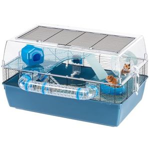 Ferplast Grote Kooi voor Hamsters en Muizen, DUNA FUN LARGE, Drie verdiepingen met Accessoires, 71,5 x 46 xh 41 cm.