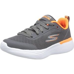 Skechers Go Run 400 V2 Omega Sneakers voor jongens, Houtskool Oranje Textiel Trim, 35 EU