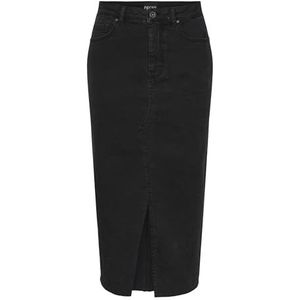 PIECES PCJESSICA MIDI, denim rok MM, zwart, M