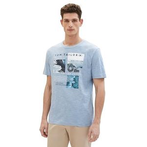 TOM TAILOR T-shirt voor heren, 15159 - Foggy Blue, M