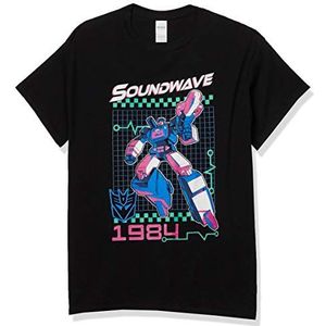 TRANSFORMERS Soundwave Retro T-shirt voor heren, Zwart, S