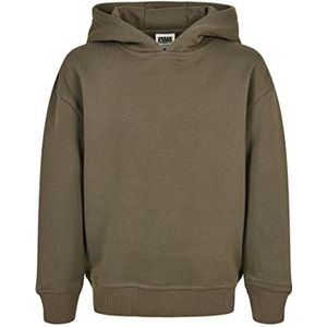 Urban Classics Meisjes Girls Organic Hoody Pullover met capuchon, olijf, 134/140