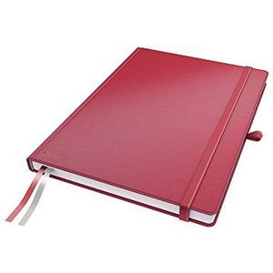 Leitz A4 notitieboek, 80 pagina's, geruit, met harde kaft, compleet rood, 44710025