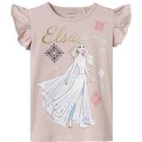 Frozen - T-shirt - Jersey - Korte Mouwen - Ronde Hals - Rubberen Print - Glitterprint