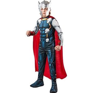 RUBIES - Officieel Avengers - klassiek Thor kinderkostuum - maat XL - 9-10 jaar - 129-140 cm - kostuum witte en blauwe overall en helm - voor Halloween, carnaval - cadeau-idee voor Kerstmis