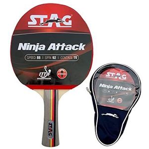 Stag Ninja Attack Table Tennis Racquet(Multi- Color, 180 Grams, Advanced)