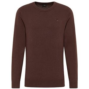 baradello Basic fijn gebreide trui voor heren, donkerbruin, S