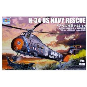 Trumpeter 002882 1/48 H-34 US Navy Rescue modelbouwset, verschillend