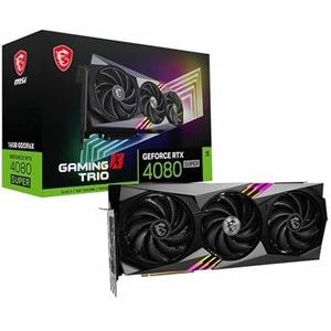 MSI GeForce RTX 4080 SUPER 16G GAMING X TRIO - 16 GB GDDR6X, 2610 MHz, PCI Express Gen 4, 256-bit, 3x DP v 1.4a, HDMI 2.1a (ondersteunt 4K en 8K HDR), zwart