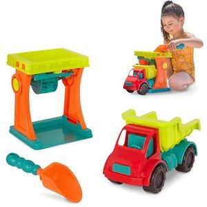 Zandspeelgoedset, zandmolen, kieplaster, schep, zandbak, speelgoed voor kinderen, strandspeelgoed, voertuig voor meisjes en jongens vanaf 18 maanden (3-delig)