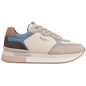 Pepe Jeans Rusper Mania, gymschoenen voor dames, beige kant beige, 38 EU