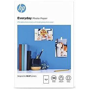 HP Everyday-fotopapier, glanzend, 200 g/m2, 10 x 15 cm, 100 vellen