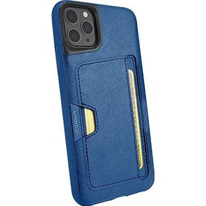 Smartish iPhone 11 Pro Max Wallet Case - Wallet Slayer Vol. 2 [Slim Protective Kickstand] Creditcardhouder (zijde) - blauw op het groen