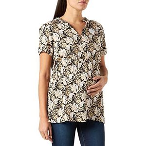 ESPRIT Maternity Dames Blouse korte mouw allover print blouse, Gunmetal-15, 40