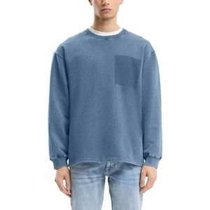 QS - Sweatshirt - Duifblauw - Effen - Lange Mouw