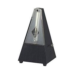 Wittner Taktell piramidevorm metronoom kunststof behuizing met bel zwart