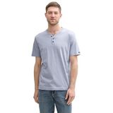 TOM TAILOR T-shirt voor heren, 37682 - Dove Blue White Fine Stripe, XL