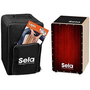 Sela SE 122 ES Varios Red Cajon Bundle met rugzak, zitkussen, Spaanse beginnersschool, cd en dvd