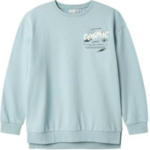 NAME IT Meisjes Nkfnukkel Ls Long RLX Sweat Bru Sweatshirt, Ether, 122-128