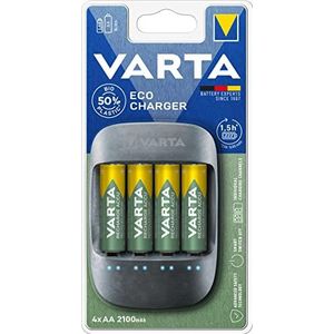 Varta 57680101451 Eco Charger, 800mAh 4 x AA, zwart