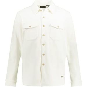 JP 1880 Heren grote maten grote maten menswear L-8XL overhemd, lange mouwen, fleece 812747, crème-wit, 3XL