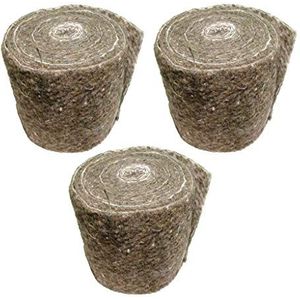 Pijp isolatie achterblijvende wol vilt wrap (Pack van 3 rollen)