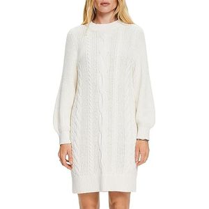 ESPRIT Gebreide trui-jurk van wolmix, off-white, XL