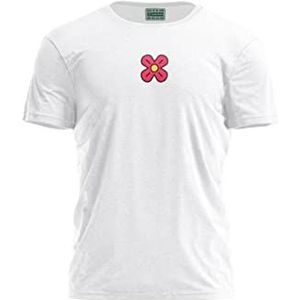 Bona Basics, Digitaal bedrukt basic T-shirt voor heren,% 100 katoen, wit, casual, herenbovenstuk, maat: S, wit, S