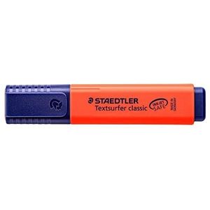 STAEDTLER 364-2 Textsurfer Classic markeerstift, wigvormige punt, circa 1-5 mm, 10 stuks in kartonnen etui, rood