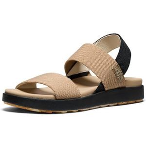 KEEN - Elle Backstrap Wedge Sandalen - Cornstalk/Zwart - Gerecycleerd Materiaal