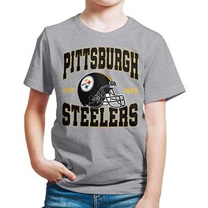 Junk Food NFL - Pittsburgh Steelers - Team Helmet - Kids T-shirt met korte mouwen voor jongens en meisjes - Maat Medium