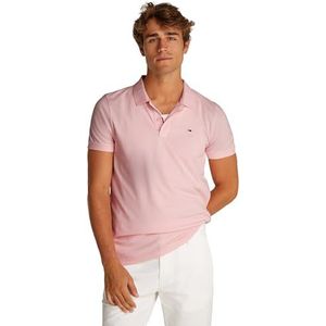Tommy Jeans Heren TJM SLIM PLACKET POLO EXT S/S Polo, Roze, XXL, Roze (Kostbaar Roze), XXL