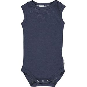 Müsli by Green Cotton Baby Boys Woolly Mouwloze Body Base Layer, Night Blue, 92, nachtblauw, 92 cm