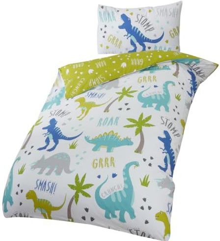 Studio Art - Dinosaurus Dekbedovertrek - Multi - Blended Katoen - Inclusief Kussensloop