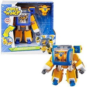 Super Wings Donnie Transforming Supercharged & Mini Magnetic Super Pet Donnie Transformer Toys for 3+ Year Old Boys Girls, Yellow