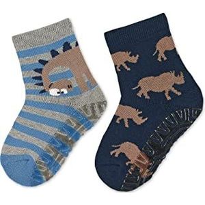 Sterntaler - FLI Air Dp Dino+Neushoorn - Sokken - Lichtgrijs - 18 EU