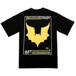 DOGO Femme Vegan Noir T-Shirt - Warner Bros Batman Black and Yellow Motif