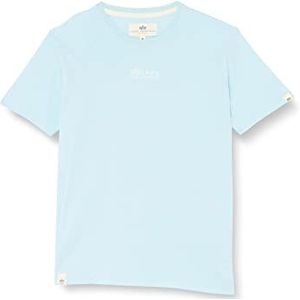 ALPHA INDUSTRIES Heren T-shirt Organics EMB Organic Sky Blue, Organic Sky Blue, XL