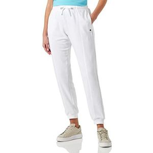 Champion Legacy American Classics Powerblend Terry High Waist Relaxed Rib Cuff sportbroek voor dames, Wit, XXL