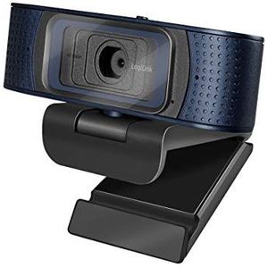 LogiLink UA0379 - conferentie HD-USB-webcam Professional, 80° groothoeklens, dual-microfoon met ruisonderdrukking, autofocus, privacyscherm, voor videoconferenties en live streaming, zwart