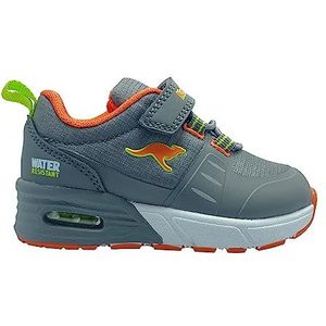 KangaROOS K-XI Mons EV sneakers voor jongens, uniseks, grijs/vlam, EU 25, Steel Grey Flame, 25 EU