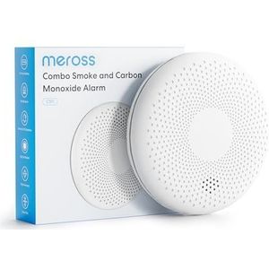 Meross Rook- en koolmonoxidemelder, gecombineerde detector met 10 jaar batterij, krachtige sirene, zelfcontrole en testknop, rook- en CO-alarm, EN14604 en EN50291 gecertificeerd