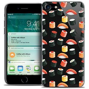 Caseink - Beschermhoes voor Apple iPhone 7 (4.7) [Crystal Beschermhoes Case Gel HD Collectie Foodie Design Sushi - Flexibel - Ultra dun - Gedrukt in Frankrijk]