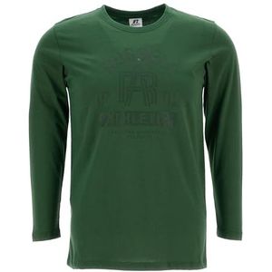 Russell Athletic L/S Crewneck T-shirt, donkergroen, 128 cm, uniseks, kinderen, Donker Groen, 128
