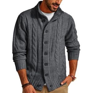 PJ PAUL JONES Herringbone Tweed Suit Vest Casual Wolmix Vest, Donkergrijs, L