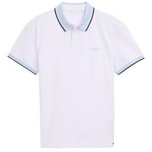 TOM TAILOR Poloshirt voor heren, 20000 - wit, M