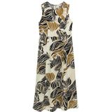 TOM TAILOR - Maxi-jurk - Neutraal - Cut Leaves Design